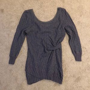 Anthropologie slate gray medium gorgeous sweater